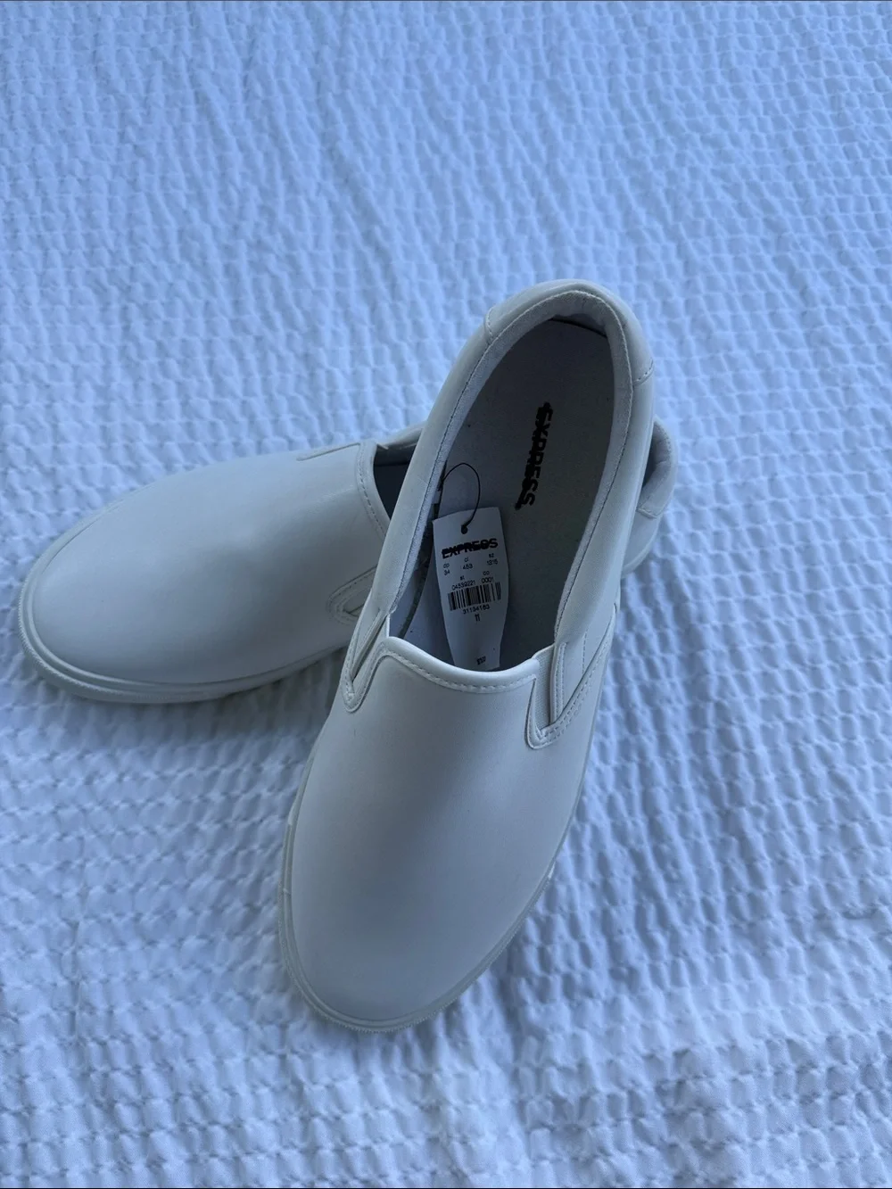 Express White Slip-On Casual Sneakers